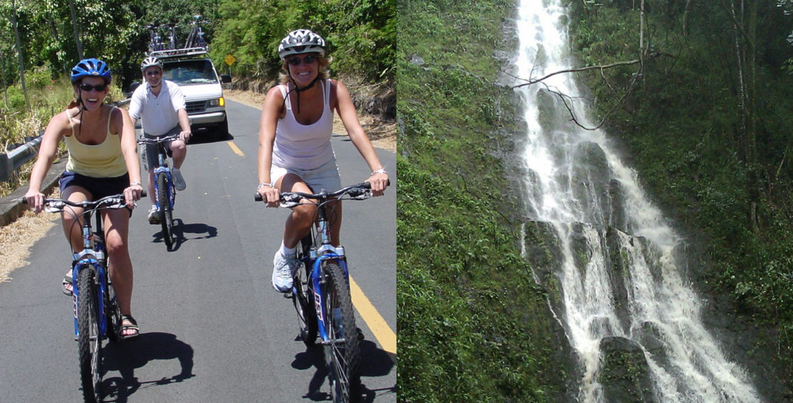 Product Hawaiian Waterfall &amp; Downhill Bike (June-Sept)