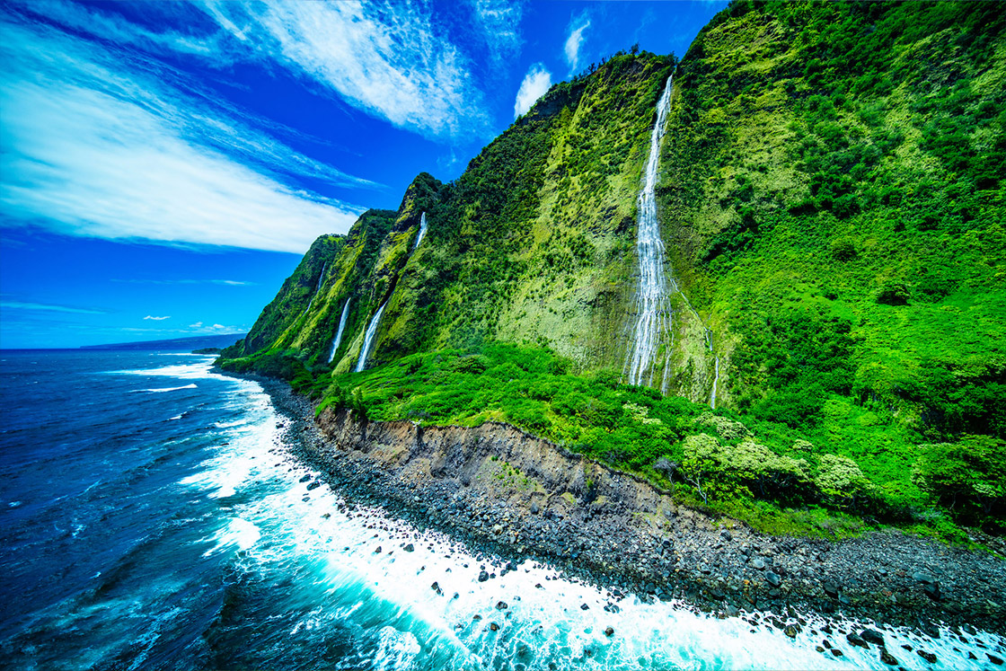 Product Rainbow Helicopters - Kohala Coast Valcanoes Waterfall