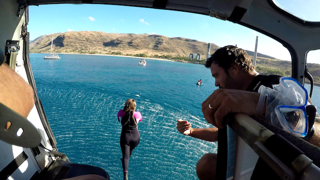 Product 9AM Helicopter Jump &amp; Dive or Snorkel